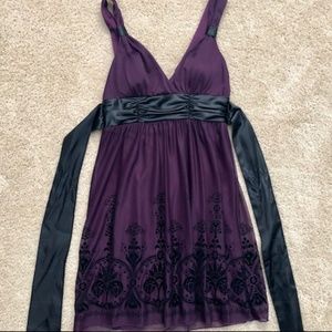 Purple and Black Date Night or Cocktail Dress